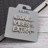 Lux Accessories Set (3pc) ICONIC VIBES EXTRA Words Clear Crystal Rhinestones Silver Tone Hair Pins