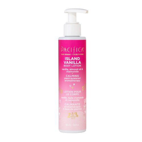 Pacifica Body Lotion - Island Vanilla Body Moisturizer - Plant Powered Aromatherapy - Tropical Vanilla Coconut Scent -w/Vitamin E, Almond Oil & Coconut Water Vegan & Cruelty-Free Dermatologist Tested