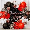 ALL-IN-1 Red Black and White Balloon Arch Kit for Red and Black Birthday Party Decorations – Red and Black Balloons for White Black and Red Balloon Garland Kit – Graduation Black and Red Balloons