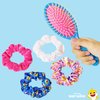 Baby Shark Hair Accessory 5 Pcs Set 1 Regular 9 inch Hair Brush For Girls + 4 Scrunchies For Kids Baby Shark Hair Accessories For Girls Detangling Brush Elastic Hair Ties Ropes Scrunchies
