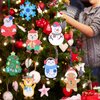 24 Sets Christmas Craft Kits Winter Crafts DIY Christmas Ornaments Decorations Art Sets Foam Santa Reindeer Snowman Christmas Stickers Holiday Season Classroom Activities Party Favors