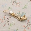 SING F LTD 4PCS French Barrettes Elegant Flower Design Metal Hair Clip Hair Decorations Clasps Headpiece Hair Pin Gift for Women Girls Bridal Bridesmaid