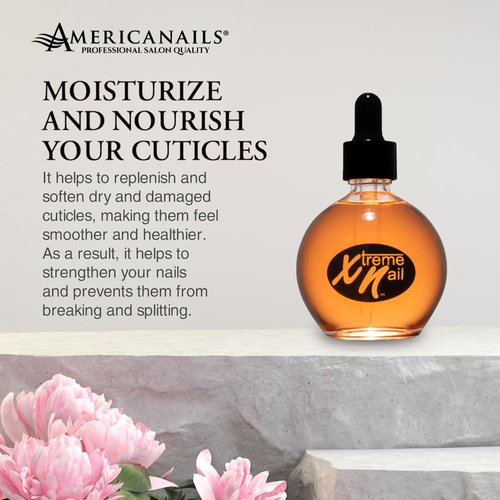 Xtreme Nail Cuticle Oil - Hydrating, Scented Oil for Radiant Cosmetic Nail - Replenishes & Softens Cuticles - Vitamin E Infused - Fresh Peach, 2.5oz