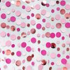 Hot Pink Rose Gold Party Decorations Circle Dots Garland Hanging Polka Dot Streamer for Girls Birthday Bachelorette Baby Shower Wedding Bridal Shower Anniversary Hen Party Supplies