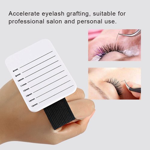 Lash Holder, Lash Pallet For Lash Extensions 8-15Mm Makeup Eyelash Tray Strip Stand Eyelash Extension Hand Plate Lashes Grafting Holder Lash Tile Remover Clip Plastic Board