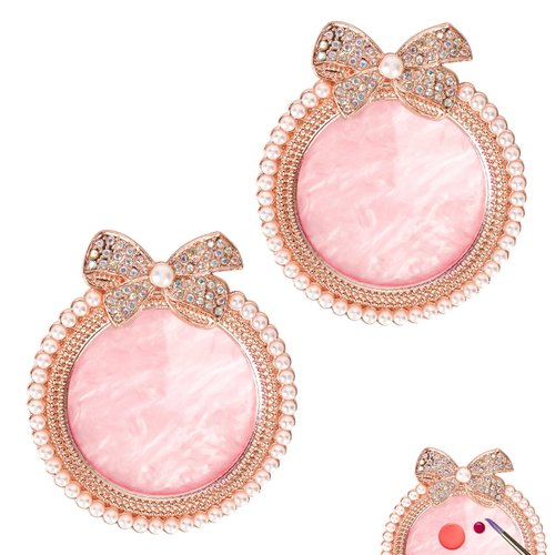 Biiange Nail Color Palette, Nail Color Palette Holder, Nail Japanese Pearl Bow Style Luxury Palette for Nail Salons for Women, Girls, Nail Polish Color Art Painted Nail Display Board (3Pcs Pink)