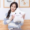 DearSun 13''Creative Twinkle Star Colorful Night Light Plush Pillows Light up Night Stuffed Toys Perfect for Birthday Christmas Holiday Valentines (White)