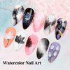 Bevimee Blooming Gel Nail Polish Marble Nail Polish 12ML Watercolor Marble Ink for Nails Black & White, Spreading Magic Blossom Effect Flower Nail Art Design Manicure DIY At Home, 2PCS