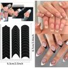 MOLILON 1188pcs French Tip Nail Stickers Moon V-Shaped Nail Design Stickers French Tip Nail Guides French Manicure Strips Nail Stencil for Nail Art Easy French Tip Nail Tool (Black, 36 Sheets)