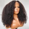 Skouty 24 Inch Kinkycurly Wig Human Hair 13x4 HD Lace Front Wigs 180 Density Glueless Wigs Human Hair Pre Plucked Brazilian Kinky Curly Wig Lace Frontal Wigs for Black Women Virgin Human Hair Wig