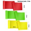 HAIBEI Resistance Bands Elastic Exercise Bands 3 Pack Physical Therapy Tension Band Recovery Band Workout Strength Training Bands for Women, Yoga, Arms,Upper Body and Shoulders (Red Yellow Green)