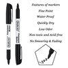 Shuttle Art Permanent Markers, 30 Pack Black Permanent Marker set,Fine Point, Works on Plastic,Wood,Stone,Metal and Glass for Doodling, Marking