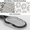 2 Pcs Foot Files with Skin Catcher, Stainless Steel Foot Rasp Callus Remover Pedicure Feet Grater Foot Scrubber Dead Skin Remover for Feet