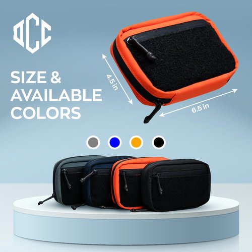 DAILYCARRYCO EDC Pouch Organizer - Everyday Carry Pouch - Pocket Organizer, Tool Pouch with Multiple Pockets, Pouch for Every Day Carry - Small Pocket Tool Pouch for Men - Essential EDC Gear (Orange)