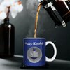 Ner Mitzvah Spinning Hanukkah Dreidel Mug - Happy Hanukkah Decorations - Blue & White Hanukkah Party Favors Idea