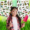 100 PCS Lawn Mower Temporary Tattoos Themed Birthday Party Decorations Favors Decor Supplies Tractor Lawnmower Grass Farm Tattoo Stickers Gifts For Game Kids Boys Girls Classroom School Prizes