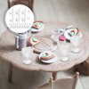 LOGOFUN 40 Pcs Dollhouse Miniature Wine Glasses 1:12 Scale Drink Cups Round Bottom Glasses Kitchen Accessories Decorations
