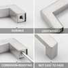 Probrico 5 Pack Brushed Satin Nickel Cabinet Handles Hole Centers 7-1/2 inch 192mm Stainless Steel Drawer Pulls Square Corner Bar Kitchen Cabinet Pulls