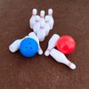 STOBOK 2 Set Miniature Bowling Ball Set Dollhouse Bowling Game Toys Mini Desktop Bowling Model Toy for Dollhouse Decoration Accessories