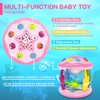 Baby Toys 6-12 Months - Musical Light Up Rotating Toys, Pink Ocean Projector for Infant 9-12-18 Month, Learning Visual & Hearing & Crawling Skill, Birthday Gifts for Toddler Boys Girls 1 2 3 Years Old