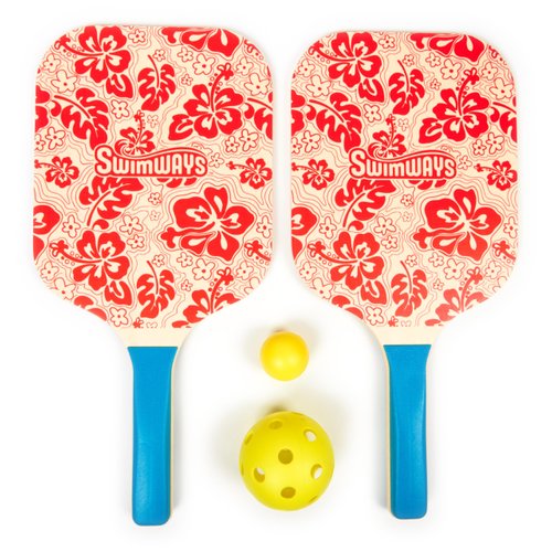 Swimways Hydro Paddle & Pickleball Set, Pickleball Paddles and Balls for Pool, Lake and Beach Games, Outdoor Toys for Kids and Adults Aged 5 & Up