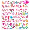 Generic Pink Dinosaur Temporary Tattoos Birthday Party Supplies Favors Decorations Super Cute 96PCS Fake Tattoos Stickers for Boys Girls School Classroom Rewards Gifts Ideal Halloween