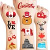 Canada Temporary Tattoos Sticker for Kids Birthday Party Supplies Decorations Party Favors 100PCS Tattoo Maple Syrup Canadian flag Canada Travel Themed Cute Kids Boy Gifts Ideal School Prizes Rewards