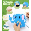 YEETIN Sewing Kit for Kids Ages 6+, Beginner Felt Sewing Craft Kit, DIY Jungle Stuffed Animals Making Set, Learn to Sew Gifts for Birthday