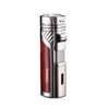 Larruping Red Torch Jet Lighter Windproof Refillable Gas Butane Torch Lighter with Punch Butane Window, Gift Box, (Without Fuel)