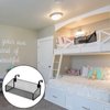 Zubebe 2 Pieces Bedside Shelf for Bed with 10 Pairs Hooks Bunk Bed Shelf for Top Bunk Bedside Caddy Hanging Storage Basket Black Metal Organizer for Book Phones Drinks College Dorm Home Office Desk