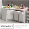LUOZZY 2pcs Miniature Dollhouse Kitchen Cabinet Wooden Dollhouse Furniture Accessories White Cabinet Cupboard Model