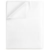 Twin XL Size Flat Bed Sheet - Hotel Luxury Single Flat Sheet Only - Wrinkle Free & Fade Resistant Flat Sheet - Extra Soft, Breathable Bedding for Women, Men, Kids & Teens - White Flat Sheet Only