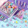 Capoda 122 Pcs Mermaid Party Favors for Girls Mermaid Theme Bracelets Keychains Pin Badges Stampers Rings Stickers Organza Bags for Piñata Stuffers Goodie Bag Fillers Mermaid Birthday Decorations