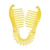 Flexible Interlocking Banana Clip Clincher Interlocking Two Sides Hair Comb - Yellow