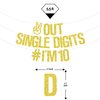 Out Single Digits I'm 10 Banner, Double Digits 10, Happy 10th Birthday Decorations for Boys/Girls, 10th Birthday Party Decorations Supplies Gold Glitter