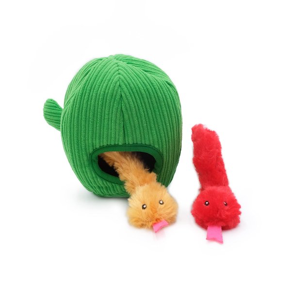 ZippyClaws Burrow - Interactive Plush Cat Puzzle Toy with Catnip Miniz, Perfect for Mental Stimulation, Hide-and-Seek Games, and Hours of Fun for Kittens and Cats - Snakes in Cactus