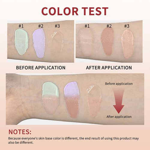 Corlo CC Cream, Color Correcting Cream with SPF 25, Even Skin Tone Makeup and Skin Care, Hydrating Serum Coverage Lightweight Foundation, Invisible Pores Concealer (Purple, 0)