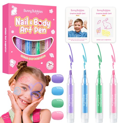 Face Painting Kit for Kids Makeup Set Toys, Washable Marker Girls Make Up Face Body Tattoo Pens, Toddler Toy Makeup Cosmetic for Ages 4-12 Year, Winter Gift for Pretend Play Dress Up Party