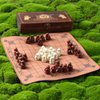 Hnefatafl Viking Chess Set Board Game Traditional Two-Player Strategy Board Game Intelligence Tabletop Tridimensional Chess Set Game Outdoor Adult/Child Travel Board Set (Hnefatafl Viking Chess)