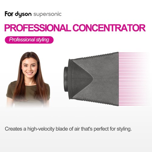 Hair Dryer Salon Styling Concentrator Nozzle Attachment Parts for Dyson Supersonic Hair Dryer Hd01 Hd02 Hd03 Hd04 Hd08 (Salon Styling Concentrator)