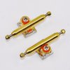 RACOFSB V1 Fingerboard Trucks with Upgraded Pro Urethane Bushings and Pivot Cup,34mm 32mm Width,Inverted Kingpin (Gold, 32mm)