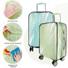 KSSZZCO 3 Pieces Thicken Clear Luggage Cover Protector, 20" 24" 28" PVC Luggage Covers for Suitcase Waterproof Dustproof Anti-scratch Travel Suitcase Covers Case for Wheeled Luggage