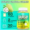 Soursop Graviola Gummies, Max Strength Soursop Leaves Extract with Sea Moss, Turmeric for Cell Support & Regeneration, Immunity, Liver and Antioxidant, Sugar/Gluten Free, Vegan - 60 Soursop Gummies