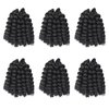 Wand Curl Crochet Hair Jamaican Bounce Crochet Hair Crochet Hair 6packs Twist Braid Hair Crochet Curly Hair for Black Women Curly Crochet Hair (1B, 12 Inch (Pack of 6))