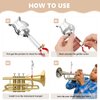 Yeshone Trumpet Lyre Instrument Accessories Sheet Music Clip Silver Trumpet Marching Music Clip for Instruments 14 x 5.2 cm