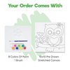 Misco Toys Canvas Paint Party Kits, 11 Piece Art kit Pre-Drawn Outline Canvas for Paint and Sip 8 Colors and Brush Included, Great Gift for Kids 4+ and Adults Too!