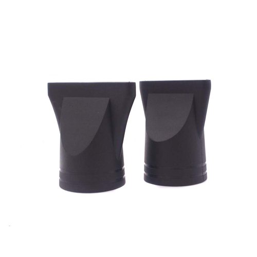 2PCS(Special for Hair Barber Shop,Not for Most of Home Hair Dryer)4.5cm Black Plastic Salon Hair Dryer Nozzle Replacement Narrow Concentrator Replacement Blow Flat Hair Drying Nozzle