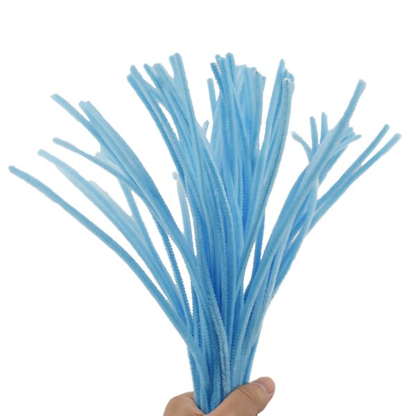 HAHIYO 12inches*6mm Light Blue 70PCs Pipe Cleaner Craft Chenille Stem Extra Long Chenille Cleaner Pipe Stem Stable&Soft Craft Supplies Set for Creative DIY Arts Craft Project DIY Art Supplies