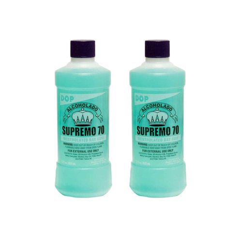 Supremo 70 Mentholated Bay Rum Rubbing Alcohol 12 fl oz