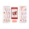 KISS imPRESS Limited Edition Holiday Press-On Manicure with PureFit Technology, Short Length, Square Shaped, Pink Press-On Nails, Style 'Dear Santa’